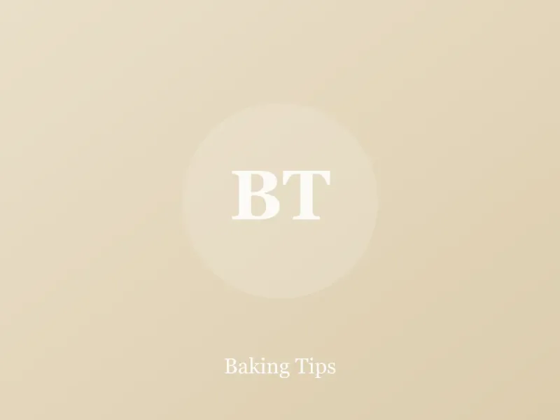 Baking Tips — recipe category