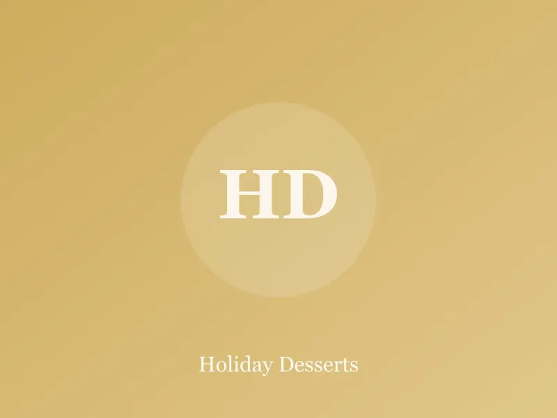 Holiday Desserts — recipe category
